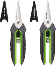 2 Packs Pruning Shears, 6.5” Gardening Scissors Snips Clippers with Precision Bl