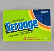 Vintage Church & Dwight SCRUNGE Kitchen Scrubber Cleaning Sponge 2pk No Scratch