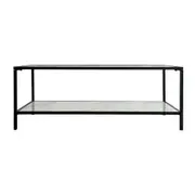 [Florabelle Living] Denver Glass and Marble Look Rectangular Coffee Table