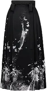 [MAIFURUN] 2pcs Chinese Hanfu for Women Shirt Printed Ming Dynasty Horse Face Skirt Chinese Style Improved Commuter Suit
