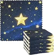 Blue and Gold Romantic Sky Kitchen Towels Absorbent Spring Hand Towels for Kitchen Terry Dish Cloths Accessories Rustic Large toallas para cocina decoracion 11x11in 6 Piecing