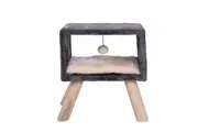 Charlie's Lite Bed Side Table Cat Scratching Post Charcoal