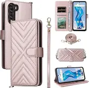 Compatible with Motorola Moto Edge 30 Pro / X30 / Edge+ 2022 Cover,Flip Kickstand Double Card Slot Wallet Case Pink