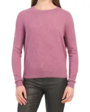 $345 NWT Vince Crew Neck Pullover Wool/ Cashmere Pink Sweater sz L