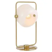 Rocha Contemporary Table Desk Lamp Light Metal Glass Antique Gold Gloss