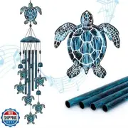 Marwey Sea Turtle Wind Chimes for Outside, Large Turtle Garden Decor, Unique