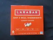 (6) Count Box Of Larabar Fruit & Nut Bars Cashew Cookie Flavor 1.7 Oz Each