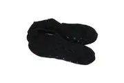 Annabel Trends Acrylic Mens Slouchy Slippers Sherpa Lined One Size Black