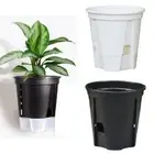 Drainage Holes Plastic Planter Flower Plant Container for Balcony Desktop