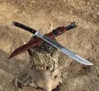 Custom Handmade Carbon Steel Blade Two Handed Viking Sword | Hunting | 30 inches