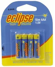 Eclipse Blister Packed AAA 1.5V Super Alkaline Batteries Pack of 4