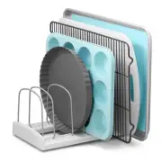 StoreMore Adjustable Bakeware Rack, Cookie Sheet Baking Pan and Tray Organize...