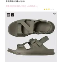 在飛比找蝦皮購物優惠-九成新Uniqlo”U”聯名涼鞋size:24