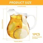 Plastic Water Pitcher Transparent Fridge Jug with Handle for Iced Tea PrGgI