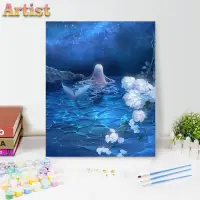 在飛比找蝦皮購物優惠-Artist DIY數字油畫 美人魚背影（40X50CM帶框