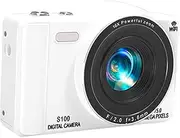 Sxhlseller 4K Digital Camera for Photography, 75MP Vlogging Camera with 2.8 Inch Touch Screen, 16X Digital Zoom, WiFi Autofocus Cameras with Flash for Travel Landscape Portrait (32GB)