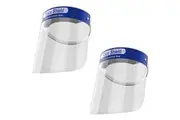2x Safetyware Safety Full Face Shield Mask Clear Protection Anti-Fog Cover