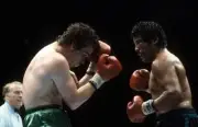 Mathew Hilton Blocks Aniseto Ramos OLD BOXING PHOTO