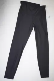 Old Navy High Rise Leggings M 7/8 Ankle Pockets Active Powersoft Go-Dry NWT