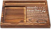 Music Teacher Gifts, Funny Appreciation Desk Decor for Music Educators, Gift Idea for Choir, Piano, Band Instructors, Wooden Sticky Note Holder Office Decor YCB145