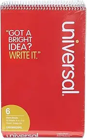Steno Books, Gregg Rule, 6 X 9, White Sheets, 80/pad, Red Cover, 6 Pads/Pack