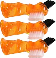 HOUDERCO 3Pcs Portable Double Head Cleaning Brush for Oral Hygiene Ergonomic Design for Easy Grasp for Cleaning Partial and Full Dentures
