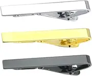 [OATIPHO] Necktie Clip Set of 3 Fashion Metal Tie Clip for Men Women Ensure Neat