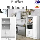 Artiss Buffet Sideboard Cupboard Storage Shelfs Cabinet Pantry - ARIA White