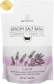 Bathefex Epsom Salt Bath 1.4kg – Lavender & Green Tea Soak for Muscles