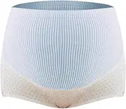 [Generic] Baby Panties for Women Pregnant Women's Underwear with High Waist Adjustable Stripes Breathable Underbelly Support and Large Size Underwear Cotton Underwear Women High Cut