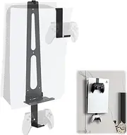 PS5 Wall Mount Stand, PS5 Wall Mount Kit for Playstation 5 Disc Edition and Digital Edition,Wall Vertical Bracket for Playstation 5,Mount The Console on Wall Near or Behind TV ,2 Controller Mounts