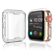 ZUSLAB Apple Watch 8 45mm Case, Protective Soft Slim Cover with Build-in Screen Protector for Series 8 - Clear