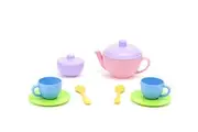 Green Toys Tea for Two - 10 Piece Pretend Play, Motor Skills, Language Communication Kids Role Play Toy. No BPA, phthalates, PVC. Dishwasher Safe, Recycled Plastic, Made in USA.