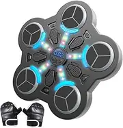 Lmyit Wireless Smart Boxing Machine, Music Box Machine with Gloves, Wall Punching Pad Boxing Light Up, SWall Mounted Smart bluetoot-h Boxing Trainer Musical Boxing Machine for Kids, Adults Exercise