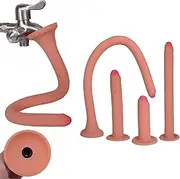 SAHOOSAFETY Silicone Extra Long Anal Dildo 4 Sizes Silicone Anal Shower Vaginal Shower Enema Tube Anal Rinse Vaginal Intimate Shower Sex Toys For Women Men(XL)