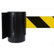 VIP Crowd Control 1403 8 ft. Safety Stripe Belt Wall Mounted Belt Barriers - ...