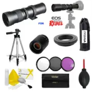 VIVITAR HD 420-1600MM F8 SPORTS ACTION ZOOM LENS FOR CANON EOS REBEL DSLR CAMERA