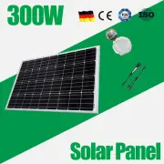 12V 300W Fixed Solar Panel Mono Home Caravan Camping Sun Power Charging Battery