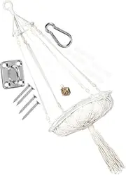 Happyyami Door Cat Swing Hammock Hand-Woven Kitten Bed Macrame Hanging Nest for Cat Enthusiasts