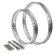 For Suzuki RM80 Big Wheel 1988 - 2001 19/16 OEM Front/Rear Silver Excel Rim & Bu