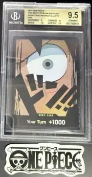 BGS 9.5 One Piece PRB01 Don!! Card Monkey.D.Luffy - English-Foil-The Best-Graded