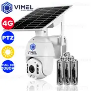 Solar Powered Camera 4G Security Alarm Remote Alerts PTZ Home Outdoor