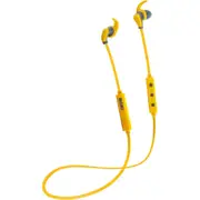 Moki Rechargeable Hybrid Wireless/Bluetooth Headphones/Earphones w/ Mic Yellow