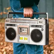 Classic 80s Style Retro CD Player Boombox, Portable Cassette Player Radio, AM/FM Radio, Support SD/USB Input, Cassette Recorder for Family Gathering Travel