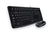Logitech MK120 Keyboard Mouse Combo Quiet typing and Spill resistant High-definition optpical tracking Thin profile 3yr wty