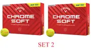 [SET 2] Callaway Chrome Soft Triple Track 360° Golf Balls in Yellow + FREE SHIP