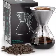 Coffee Gator Pour Over Coffee Maker - 27 oz Paperless Portable Drip Coffee Br...