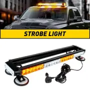 AUXITO 54LED Light Strobe Bar White&Amber Warning Emergency Traffic Advisor Lamp