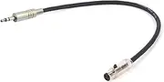 ROBAUN 3-Pin Mini XLR to Jack 3.5mm Plug Stereo Audio, 1/8" 3.5mm Male to Mini XLR Female Adapter Cable(Black,15M)