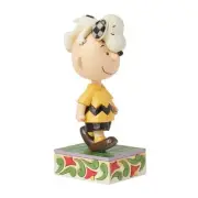 Enesco Peanuts by Jim Shore Collection Snoopy Relaxing on Charlie Brown's Head